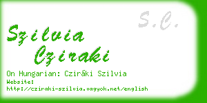 szilvia cziraki business card